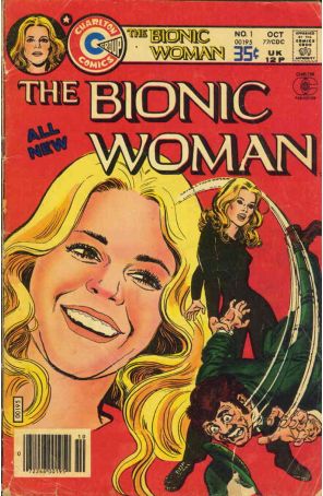 The Bionic Woman 1 published by Charlton with cover art by Jack Sparling