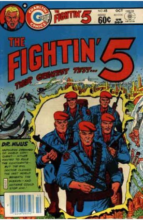 Fightin' 5 48 published by Charlton with cover art by Pat Masulli