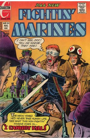 Fightin' Marines 105 published by Charlton with cover art by Don Perlin