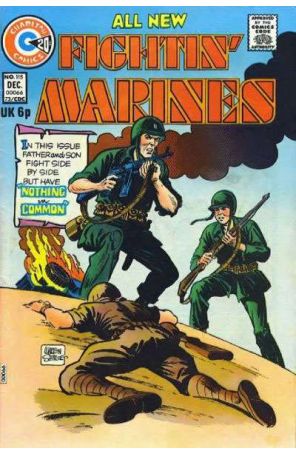 Fightin' Marines 115 published by Charlton with cover art by Warren Sattler