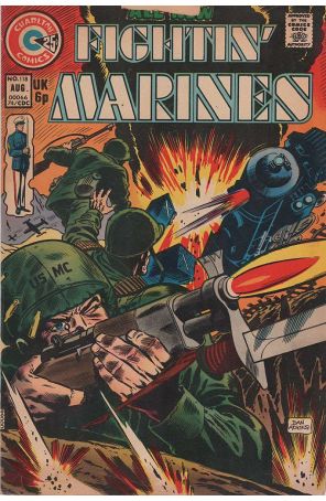 Fightin' Marines 118 published by Charlton with cover art by Dan Adkins