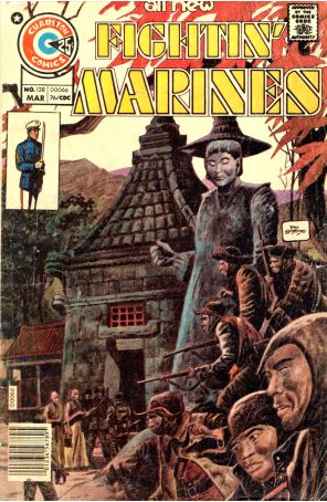 Fightin' Marines 128 published by Charlton with cover art by Pat Boyette