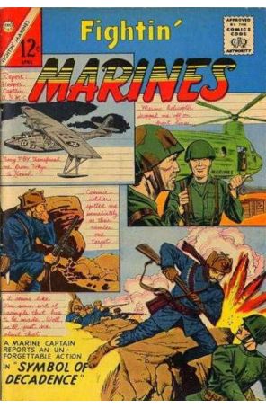 Fightin' Marines 52 published by Charlton with cover art by Luis Dominguez