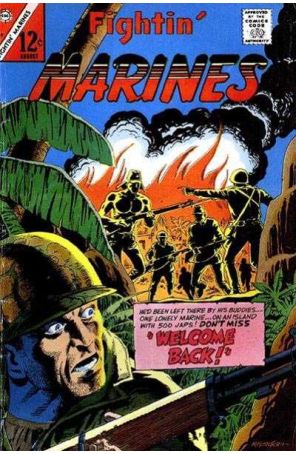 Fightin' Marines 70 published by Charlton with cover art by Rocke Mastroserio