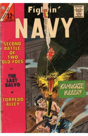 Fightin' Navy 122 published by Charlton with cover art by Pat Masulli