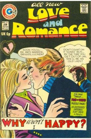Love and Romance 17 published by Charlton with cover art by Art Cappello