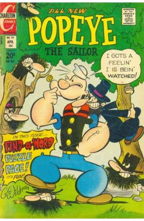 Popeye 119 published by Charlton with cover art by George Wildman