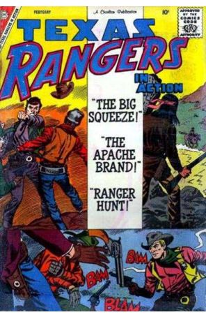 Texas Rangers in Action 20 published by Charlton with cover art by Rocke Mastroserio