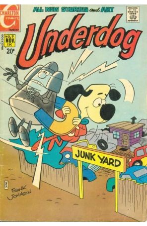 Underdog (Charlton) 9 published by Charlton with cover art by Frank Johnson