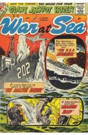 War at Sea 31 published by Charlton with cover art by Nicholas Alascia
