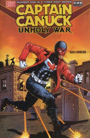 Captain Canuck: Unholy War 1 published by Comely with cover art by Richard Comely