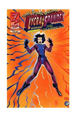 Lycra Woman and Spandex Girl Time Travel Special 1 published by Comic Zone with cover art by Michael Avon Oeming