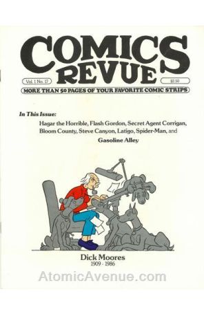 Comics Revue 17 published by Manuscript Press with cover art by Dick Moores