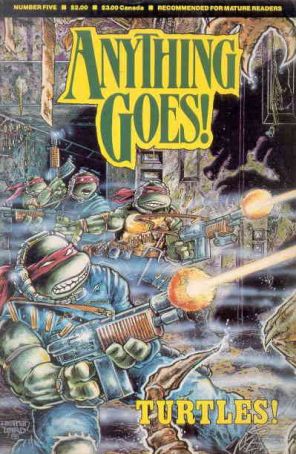 Anything Goes! 5 published by Comics Journal with cover art by Kevin Eastman and Peter Laird