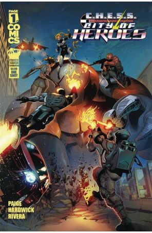 C.H.E.S.S.: City of Heroes 1A published by ComicsBurgh with cover art by Montos