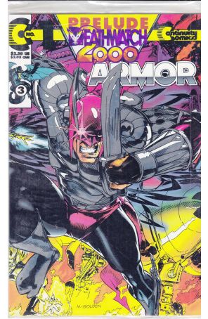 Armor (2nd Series) 1 (in bag) published by Continuity with cover art by Michael Golden