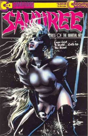 Samuree (1st Series) 4 published by Continuity with cover art by Mark Beachum
