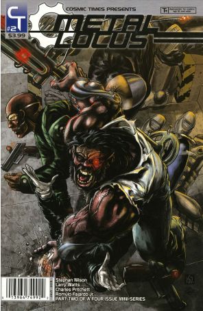 Metal Locus 2 published by Cosmic Times with cover art by Larry Watts