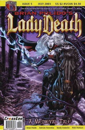 Lady Death: A Medieval Tale (Brian Pulido's) 5 published by CrossGen with cover art by Fabrizio Fiorentino