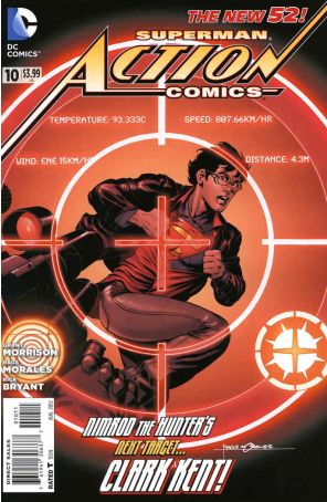 Action Comics (2nd Series) 10 published by DC with cover art by Rags Morales