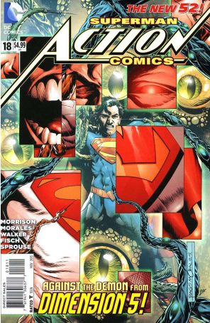 Action Comics (2nd Series) 18 published by DC with cover art by Tony Daniel
