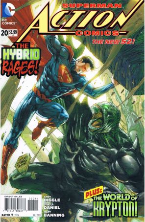 Action Comics (2nd Series) 20 published by DC with cover art by Tony Daniel