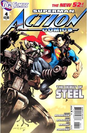 Action Comics (2nd Series) 4 published by DC with cover art by Rags Morales