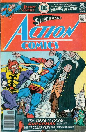 Action Comics 463 published by DC with cover art by Ernie Chan