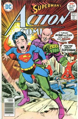 Action Comics 466 published by DC with cover art by Neal Adams