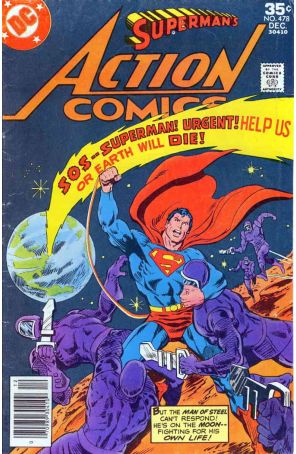 Action Comics 478 published by DC with cover art by Rich Buckler