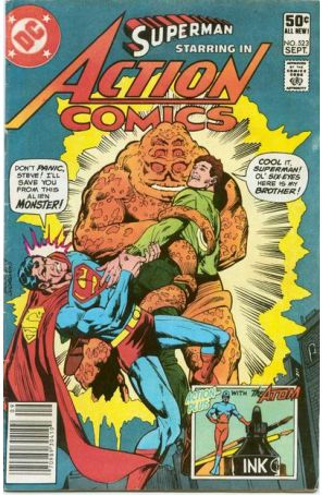 Action Comics 523 (Newsstand) published by DC with cover art by Rich Buckler