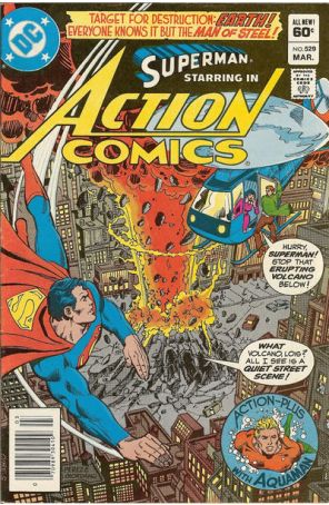 Action Comics 529 (Newsstand) published by DC with cover art by George Pérez