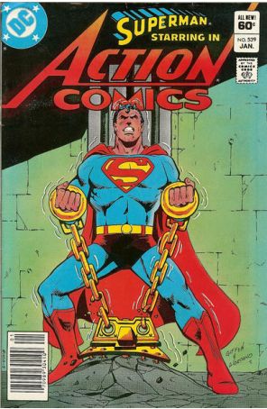 Action Comics 539 (Newsstand) published by DC with cover art by Keith Giffen