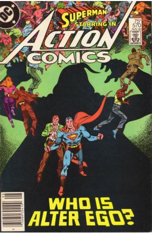 Action Comics 570 (Newsstand) published by DC with cover art by Eduardo Barreto