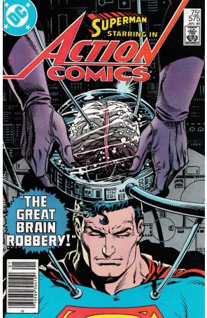 Action Comics 575 (Newsstand) published by DC with cover art by Eduardo Barreto