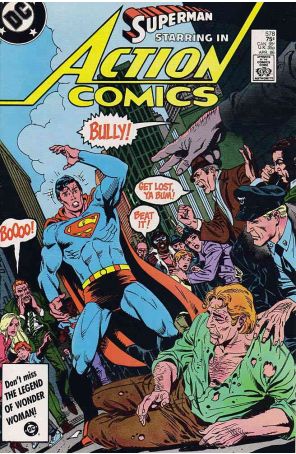 Action Comics 578 published by DC with cover art by Eduardo Barreto