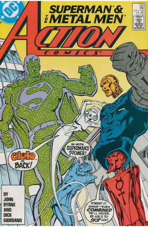 Action Comics 590 published by DC with cover art by John Byrne