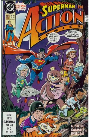 Action Comics 657 published by DC with cover art by Kerry Gammill