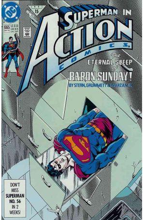 Action Comics 665 published by DC with cover art by Tom Grummett