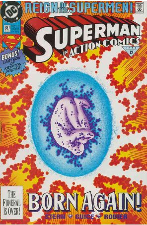 Action Comics 687 published by DC with cover art by Ed Hannigan