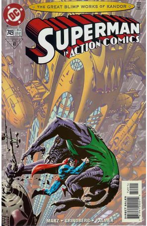 Action Comics 749 published by DC with cover art by Paul Rivoche