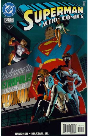 Action Comics 752 published by DC with cover art by Stuart Immonen