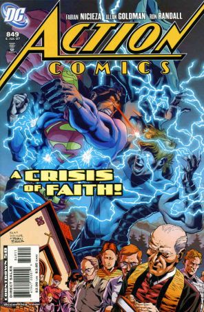 Action Comics 849 published by DC with cover art by Brad Walker