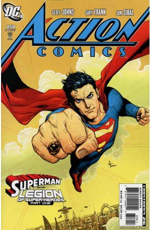 Action Comics 858 published by DC with cover art by Gary Frank