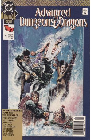 Advanced Dungeons And Dragons Annual 1 (Newsstand) published by DC with cover art by Randy DuBurke