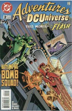 Adventures in the DC Universe 2 published by DC with cover art by John Delaney
