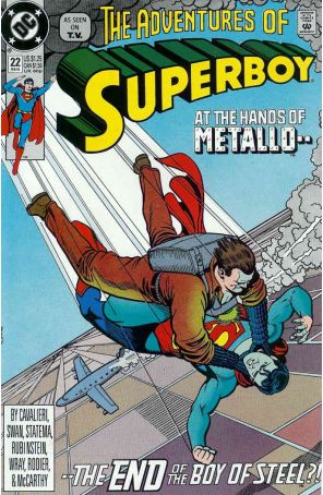 The Adventures of Superboy 22 published by DC with cover art by Kevin Maguire