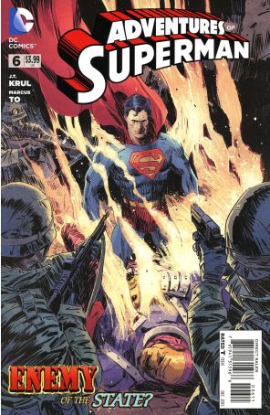 Adventures of Superman (2nd Series) 6 published by DC with cover art by Mitch Breitweiser