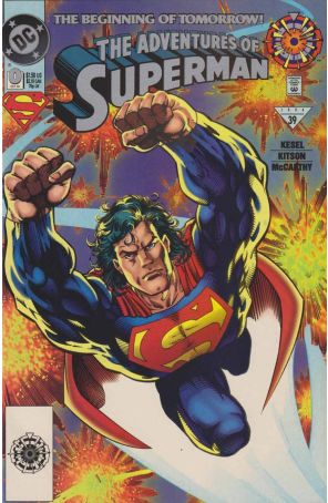 Adventures of Superman 0A published by DC with cover art by Barry Kitson