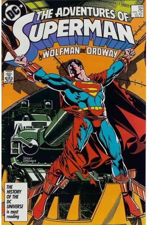 Adventures of Superman 425 published by DC with cover art by Jerry Ordway